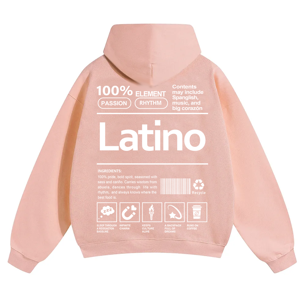 Latino Unisex Fit Color Hoodie wearishow