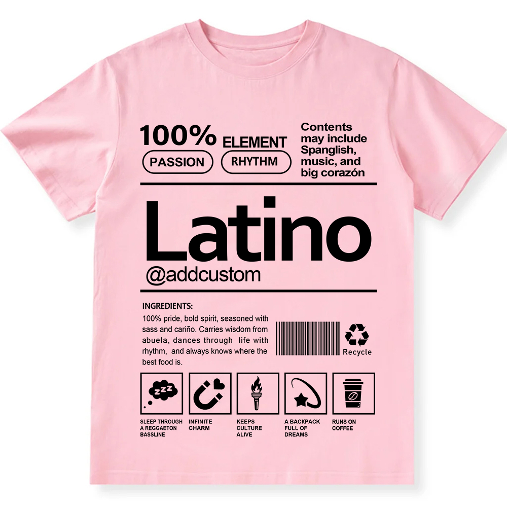Latino Addcustom Unisex Fit  Cotton T-Shirt wearishow