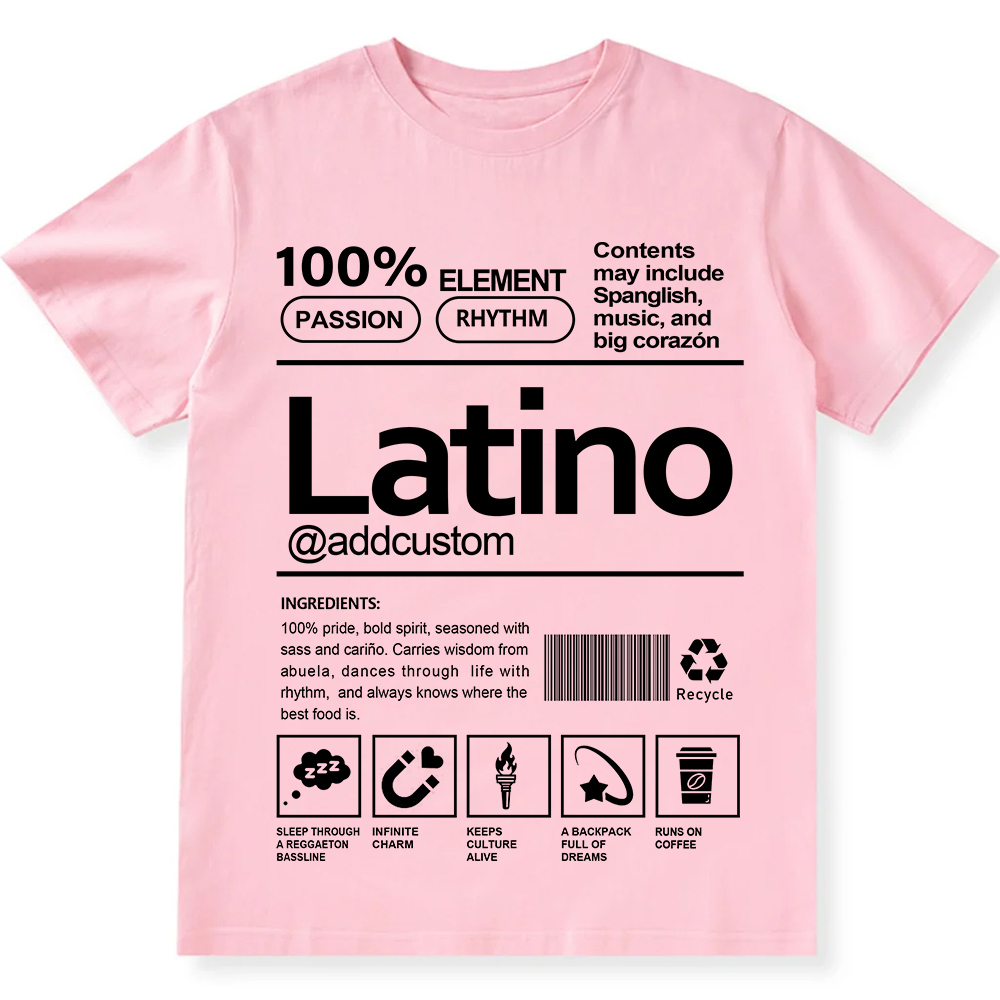 Latino Addcustom Unisex Fit  Cotton T-Shirt wearishow