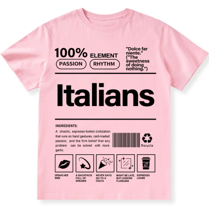 Italians Unisex Fit  Cotton T-Shirt wearishow