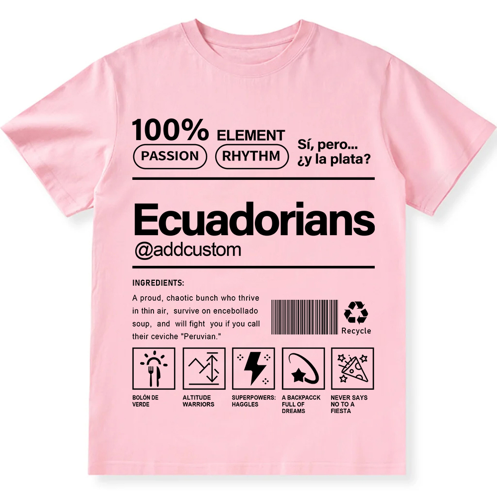Ecuadorians Addcustom Unisex Fit  Cotton T-Shirt wearishow