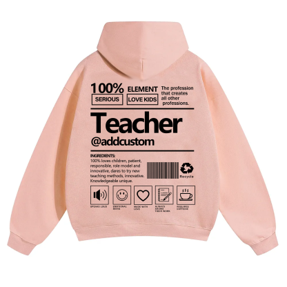 Teacher Addcustom Solid Color Hoodie wearishow