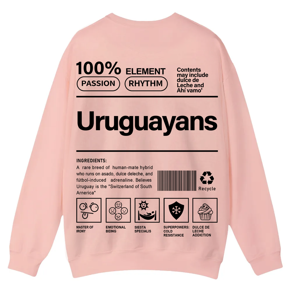 Uruguayans Unisex Fit  Casual Crewneck Sweatshirt wearishow