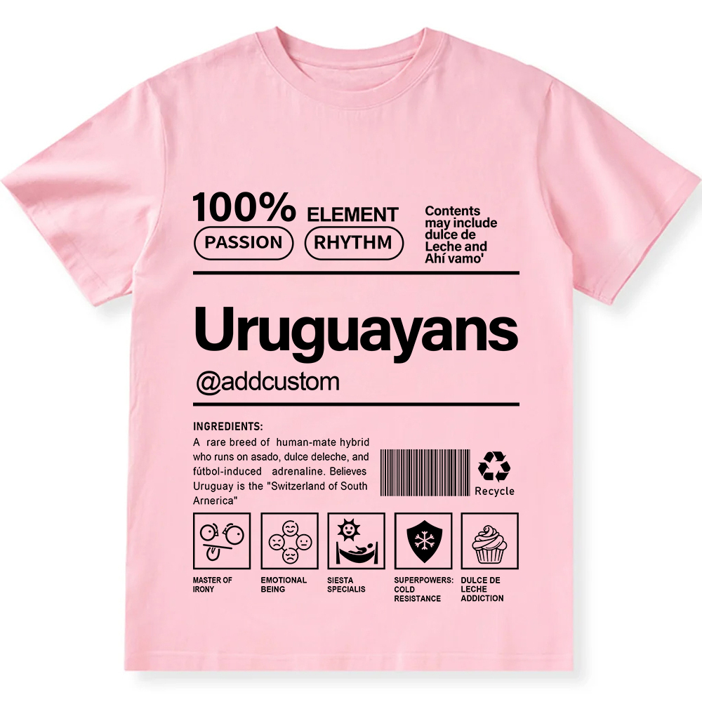 Uruguayans Addcustom Unisex Fit  Cotton T-Shirt wearishow