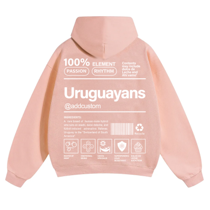 Uruguayans Addcustom Unisex Fit Color Hoodie wearishow