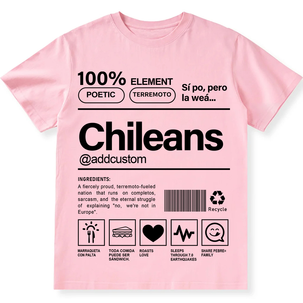 Chileans Addcustom Unisex Fit  Cotton T-Shirt wearishow