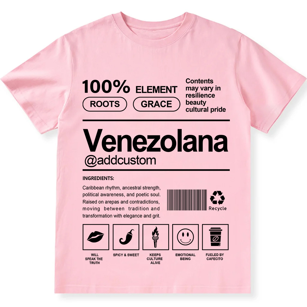 Venezolana Addcustom Unisex Fit  Cotton T-Shirt wearishow