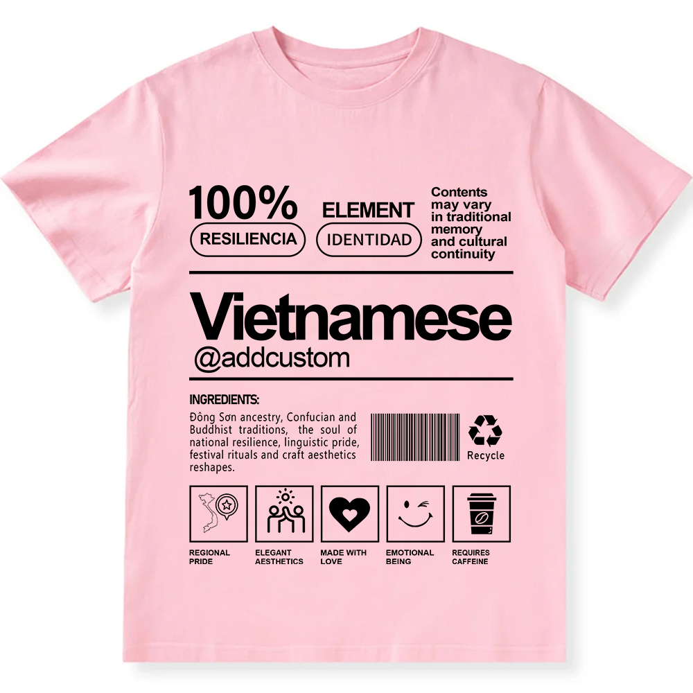 Vietnamese Addcustom Unisex Fit  Cotton T-Shirt wearishow