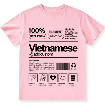 Vietnamese Addcustom Unisex Fit  Cotton T-Shirt wearishow