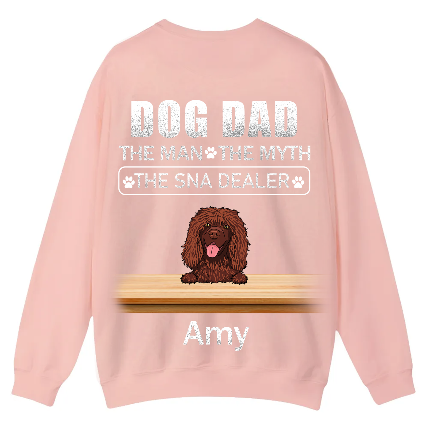 Dog Dad The Man The Myth The Snack Dealer - Personalized Custom Unisex Casual Crewneck Sweatshirt