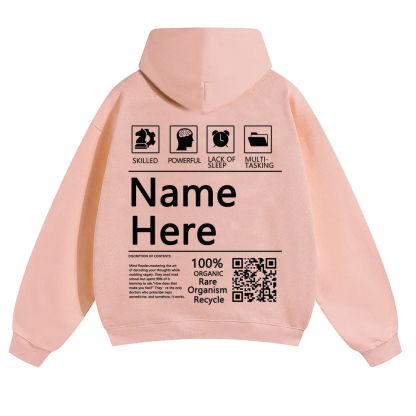 QR Code Customized Unisex Solid Hoodie