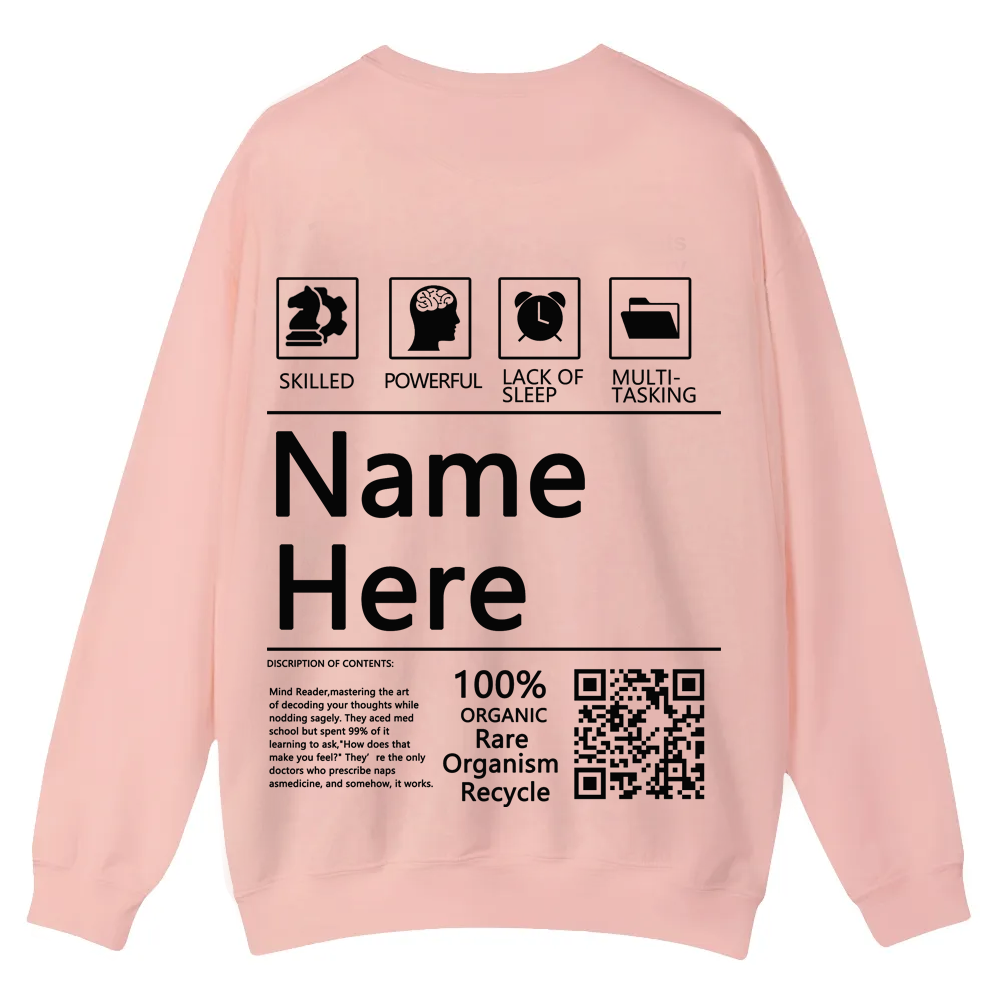 QR Code Customized Unisex Crew Sweatshirt