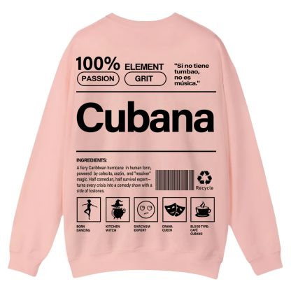 Cubana Unisex Fit  Casual Crewneck Sweatshirt wearishow