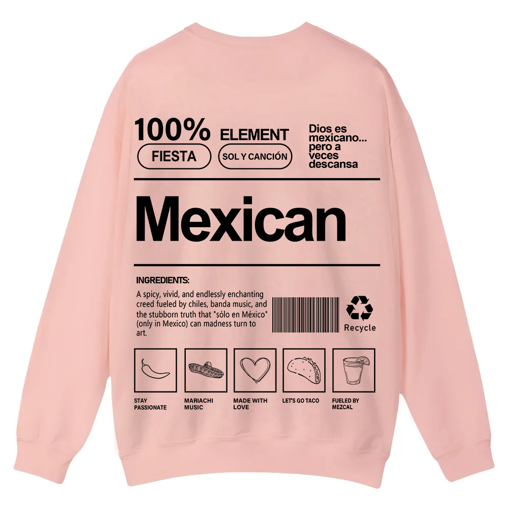 Mexican Unisex Fit  Casual Crewneck Sweatshirt wearishow