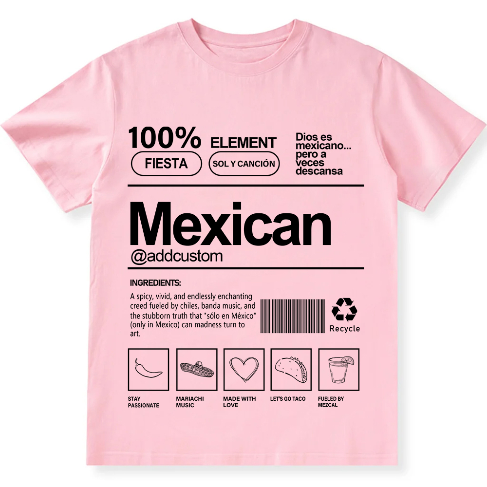 Mexican Addcustom Unisex Fit  Cotton T-Shirt wearishow