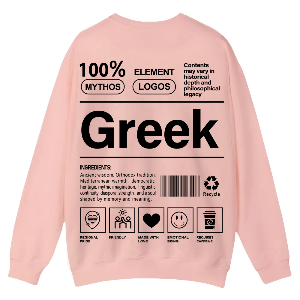 Greek Unisex Fit  Casual Crewneck Sweatshirt wearishow