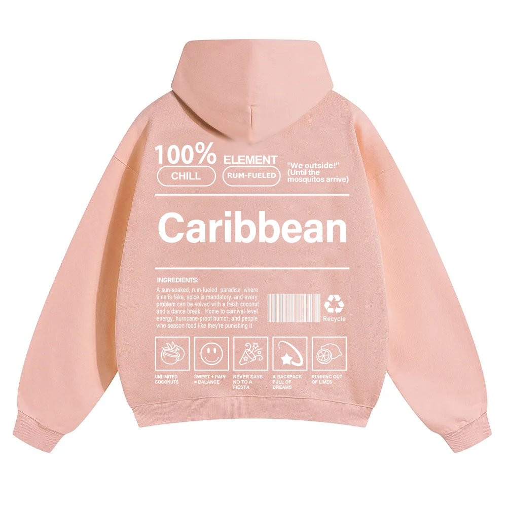 Caribbean Unisex Fit Color Hoodie wearishow