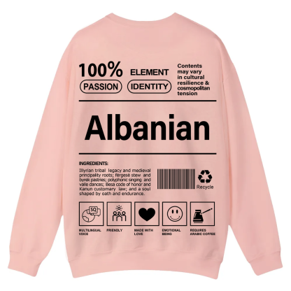 Albanian Unisex Fit  Casual Crewneck Sweatshirt wearishow