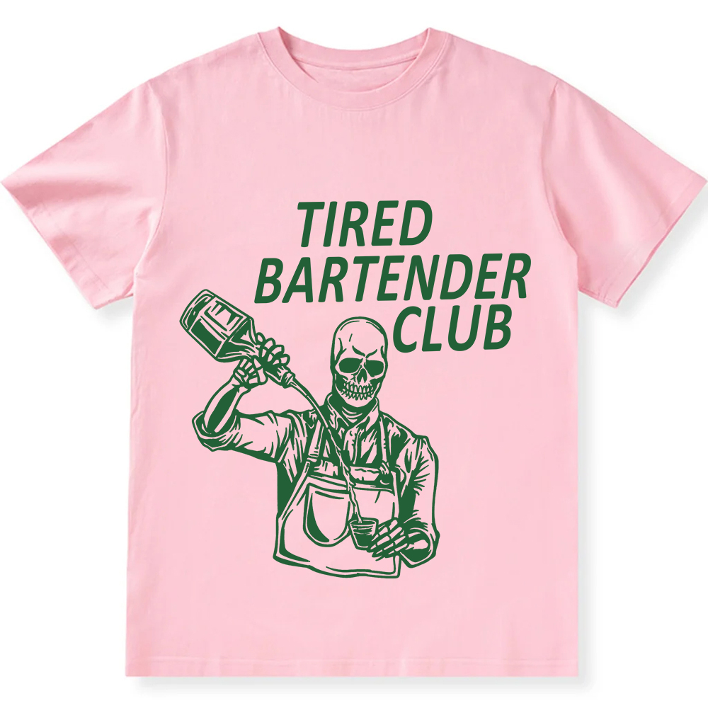 Tired Bartender Club Unisex Fit  Cotton T-Shirt wearishow
