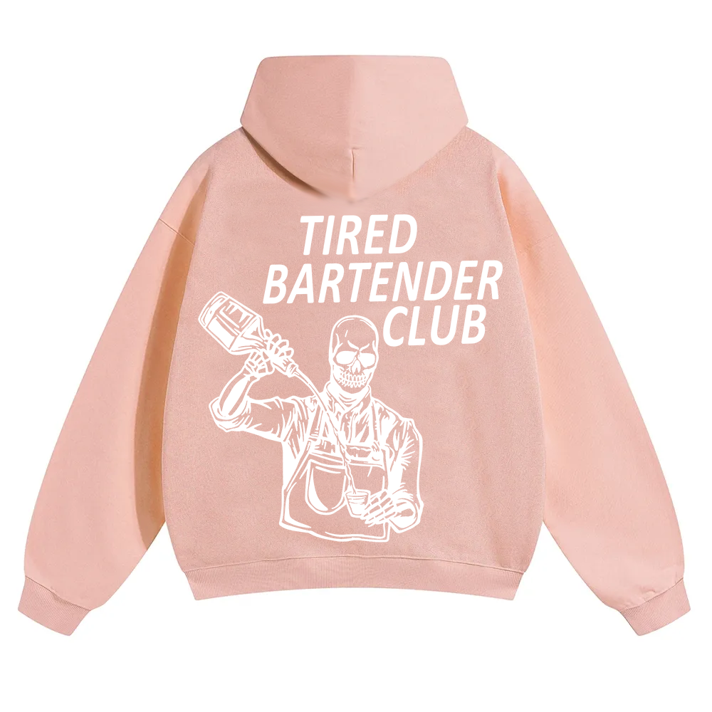 Tired Bartender Club Unisex Fit Color Hoodie wearishow