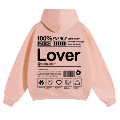 Lover Addcustom Solid Color Hoodie