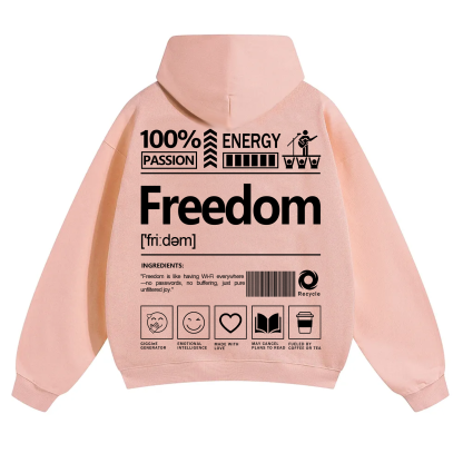 Freedom Unisex Fit Solid Color Hoodie