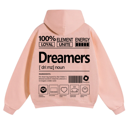 Dreamers Unisex Fit Solid Color Hoodie