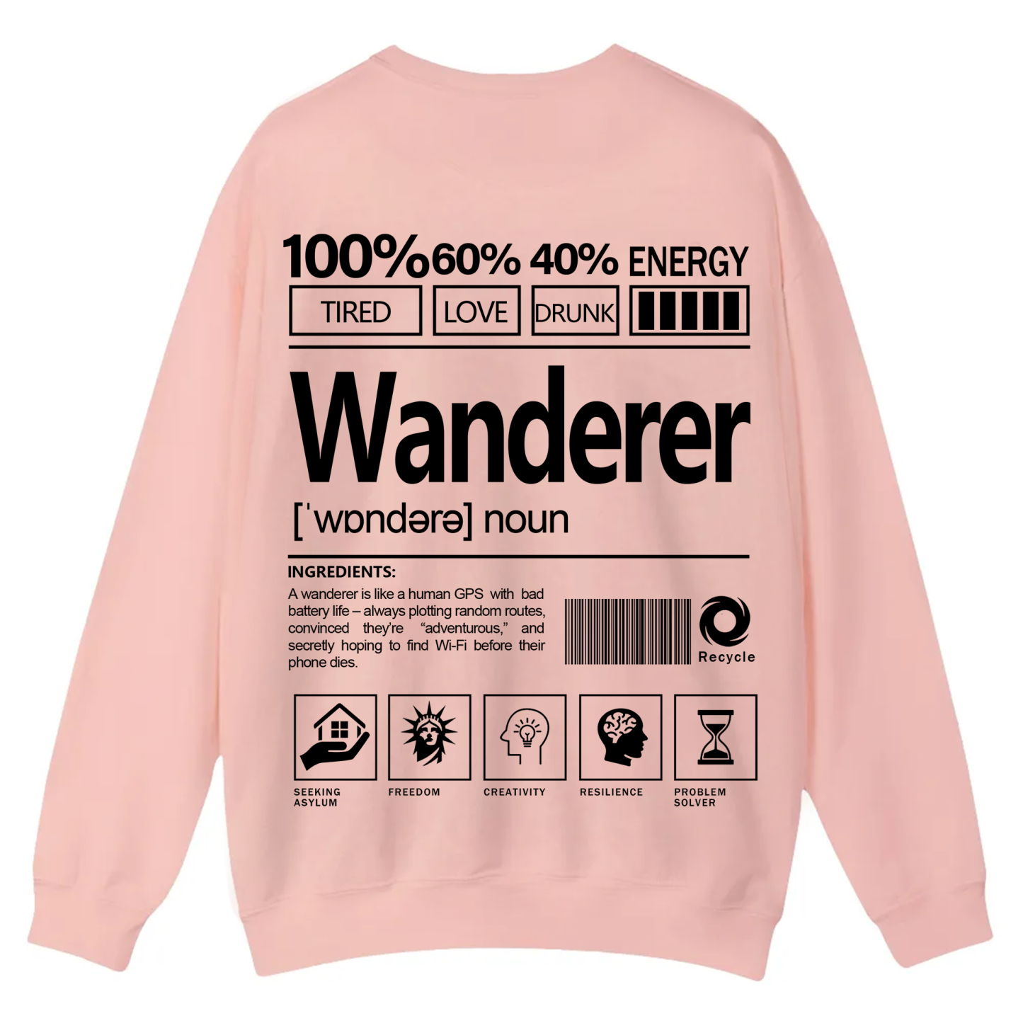 Wanderer Unisex Fit Casual Crewneck Sweatshirt