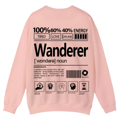 Wanderer Unisex Fit Casual Crewneck Sweatshirt