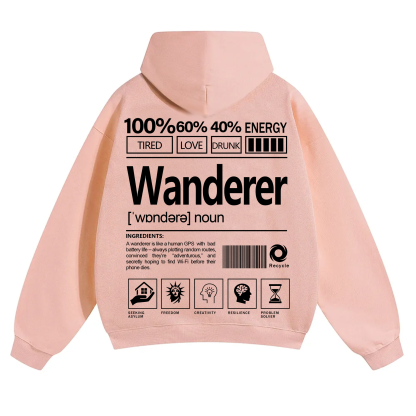 Wanderer Unisex Fit Solid Color Hoodie