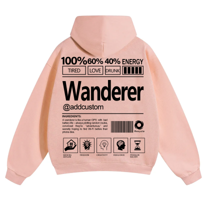 Wanderer Addcustom Unisex Fit Solid Color Hoodie