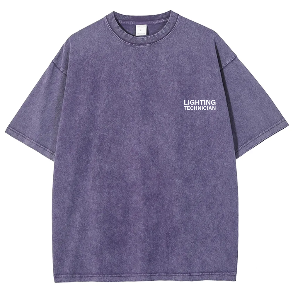 Lighting Technician Unisex Fit Washed T-Shirt