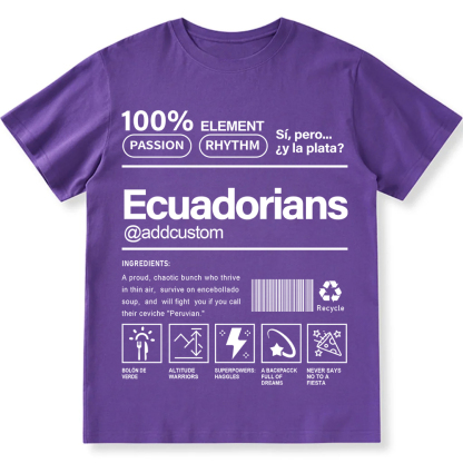 Ecuadorians Addcustom Unisex Fit  Cotton T-Shirt wearishow