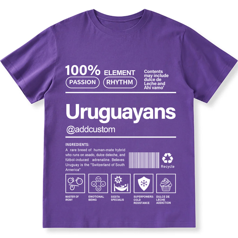 Uruguayans Addcustom Unisex Fit  Cotton T-Shirt wearishow