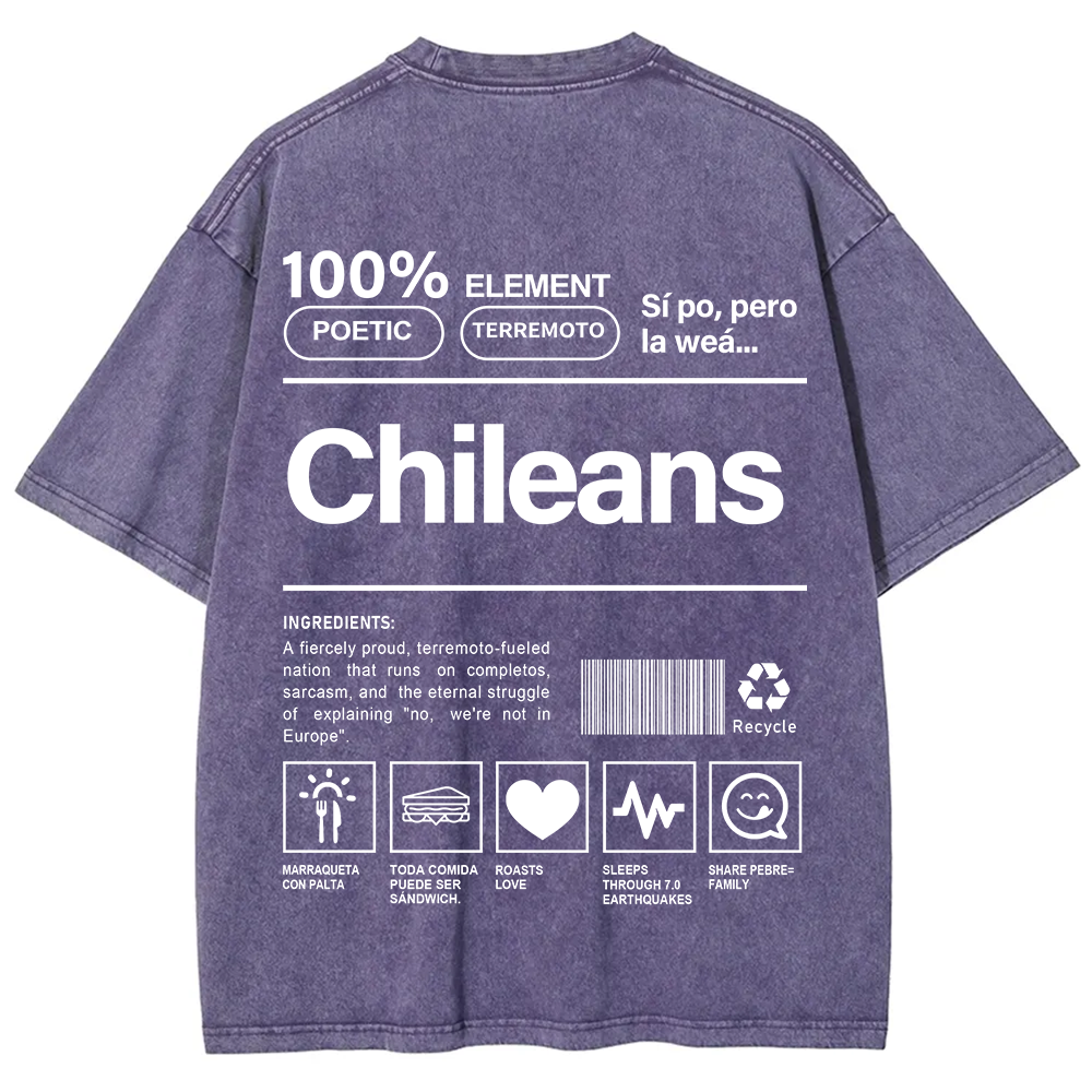 Chileans Unisex Fit  Washed T-Shirt
