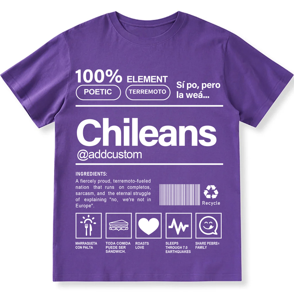 Chileans Addcustom Unisex Fit  Cotton T-Shirt wearishow