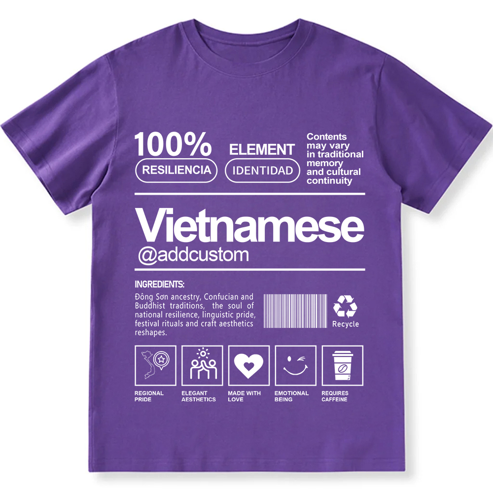 Vietnamese Addcustom Unisex Fit  Cotton T-Shirt wearishow
