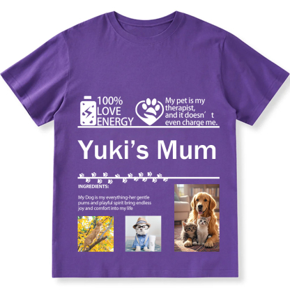 Pets Photos Creative Customized Unisex Fit T-Shirt wearishow
