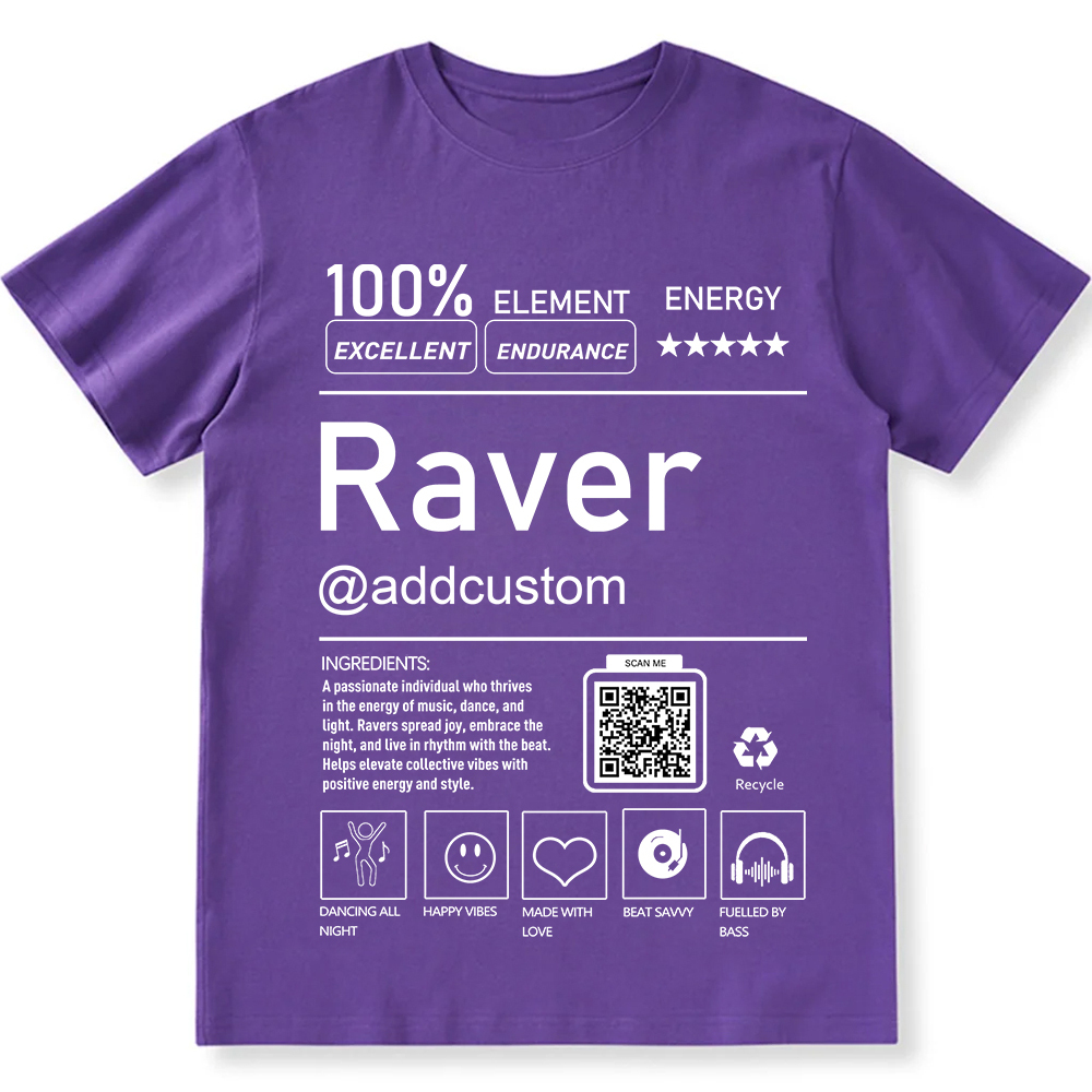 Ravel QR Code Personalized Custom Unisex Fit T-Shirt wearishow