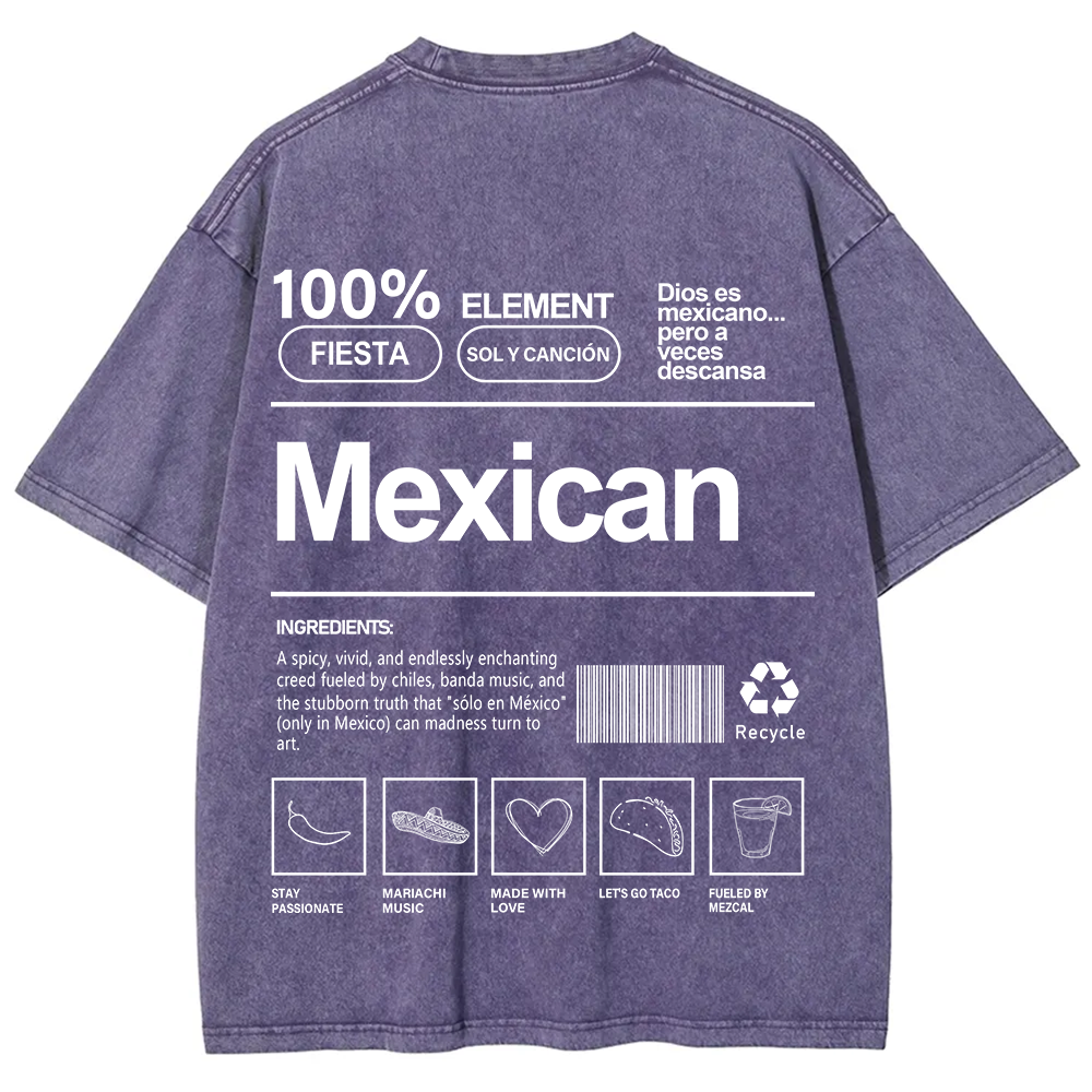 Mexican Unisex Fit  Washed T-Shirt