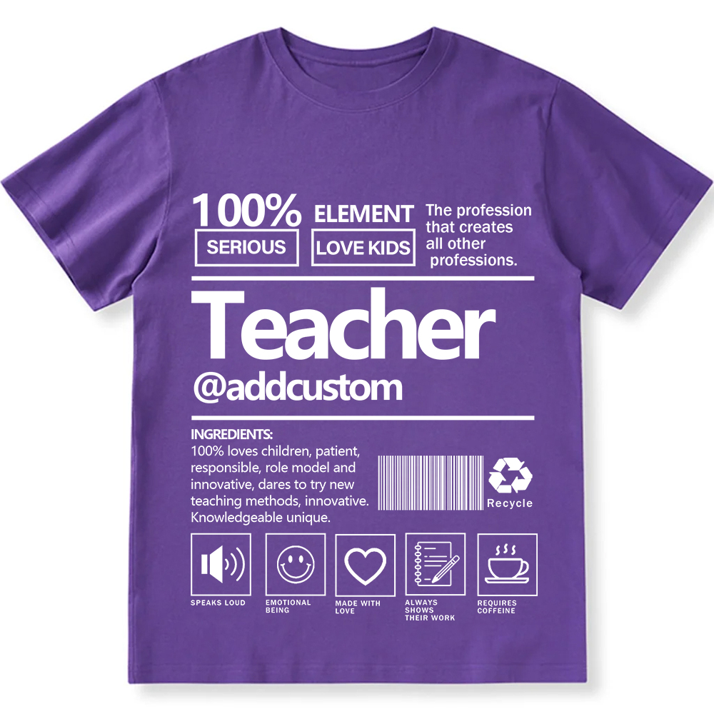 Teacher Addcustom- Personalized Custom Unisex Fit T-Shirt wearishow