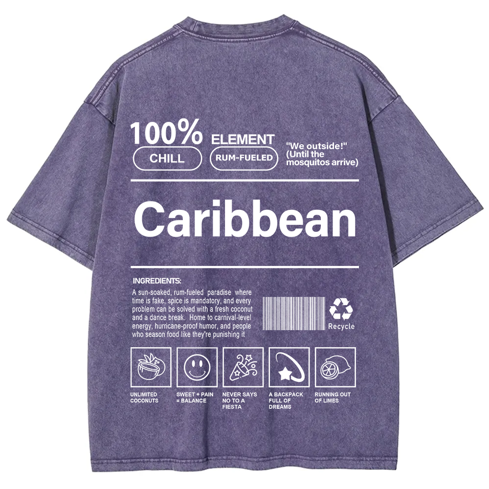 Caribbean Unisex Fit  Washed T-Shirt