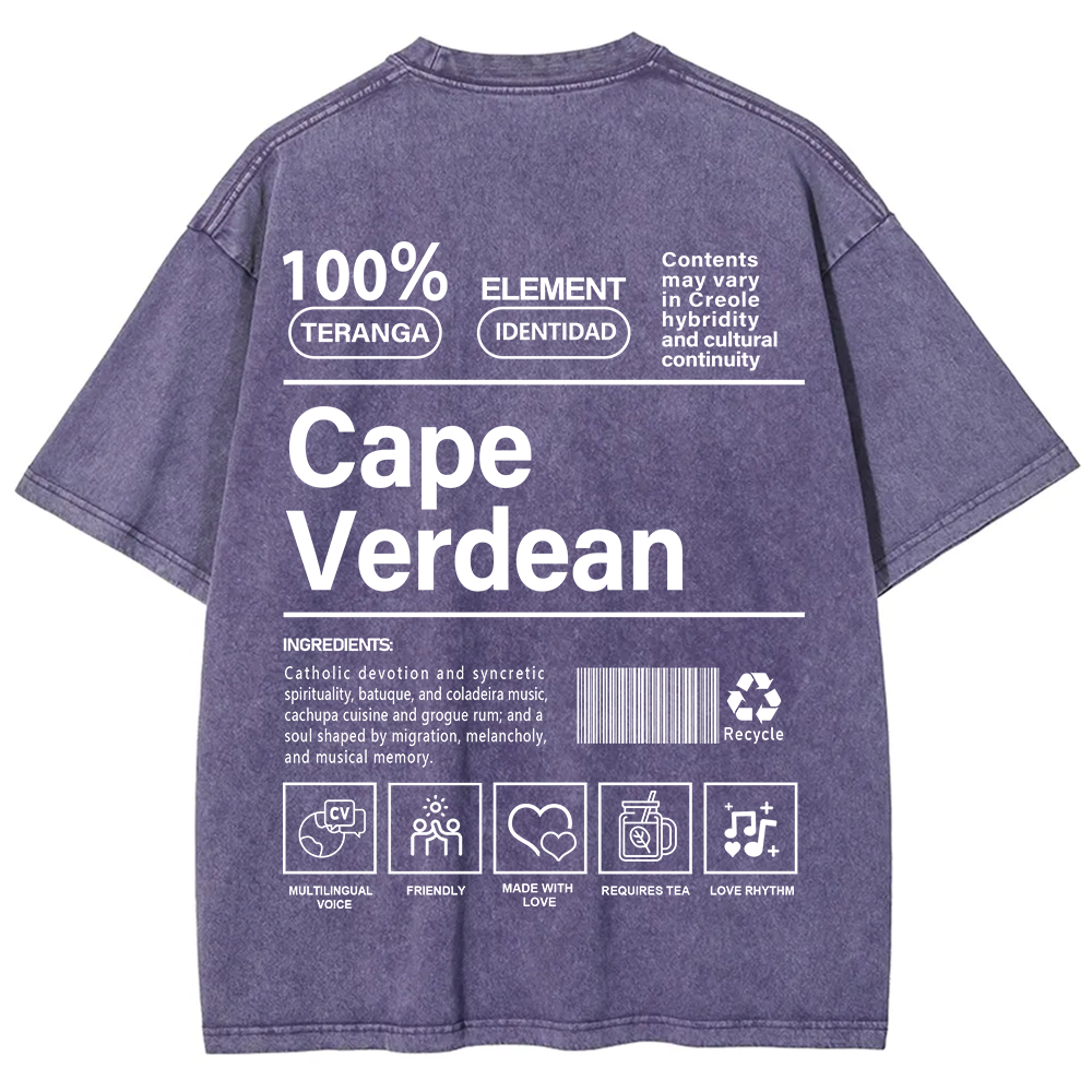 Cape Verdean Unisex Fit  Washed T-Shirt