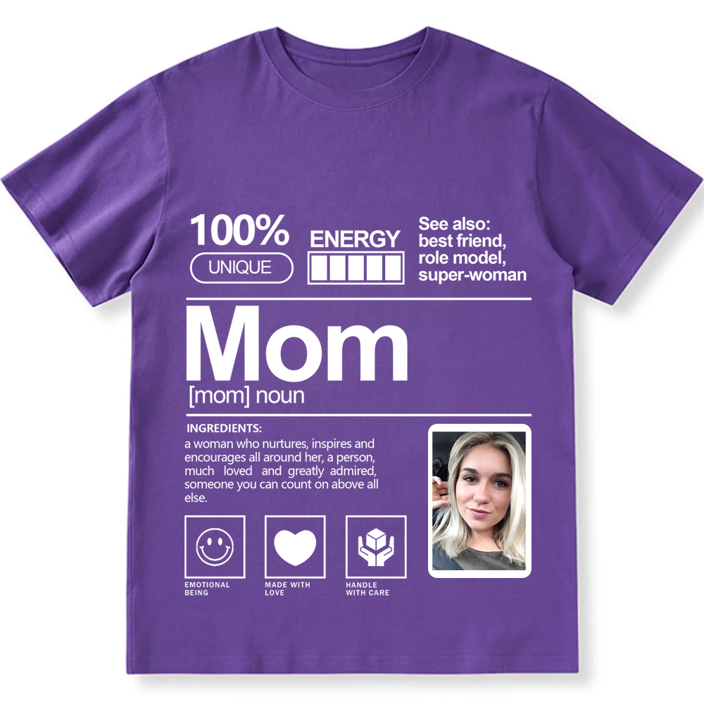 Addcustom  Photo Mom Personalized Custom Unisex Fit T-Shirt wearishow