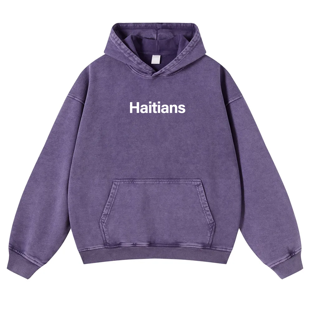 Haitians Unisex Fit  Washed Hoodie wearishow