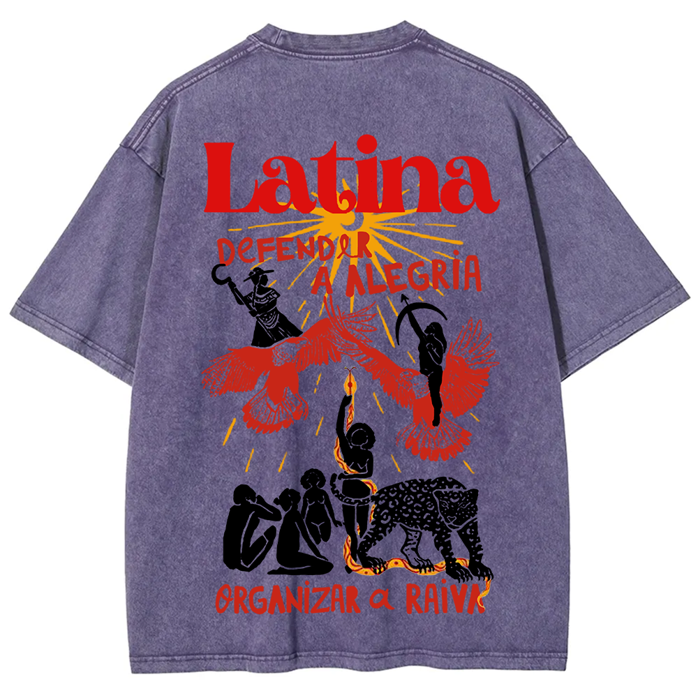 Latina Unisex Fit  Washed T-Shirt
