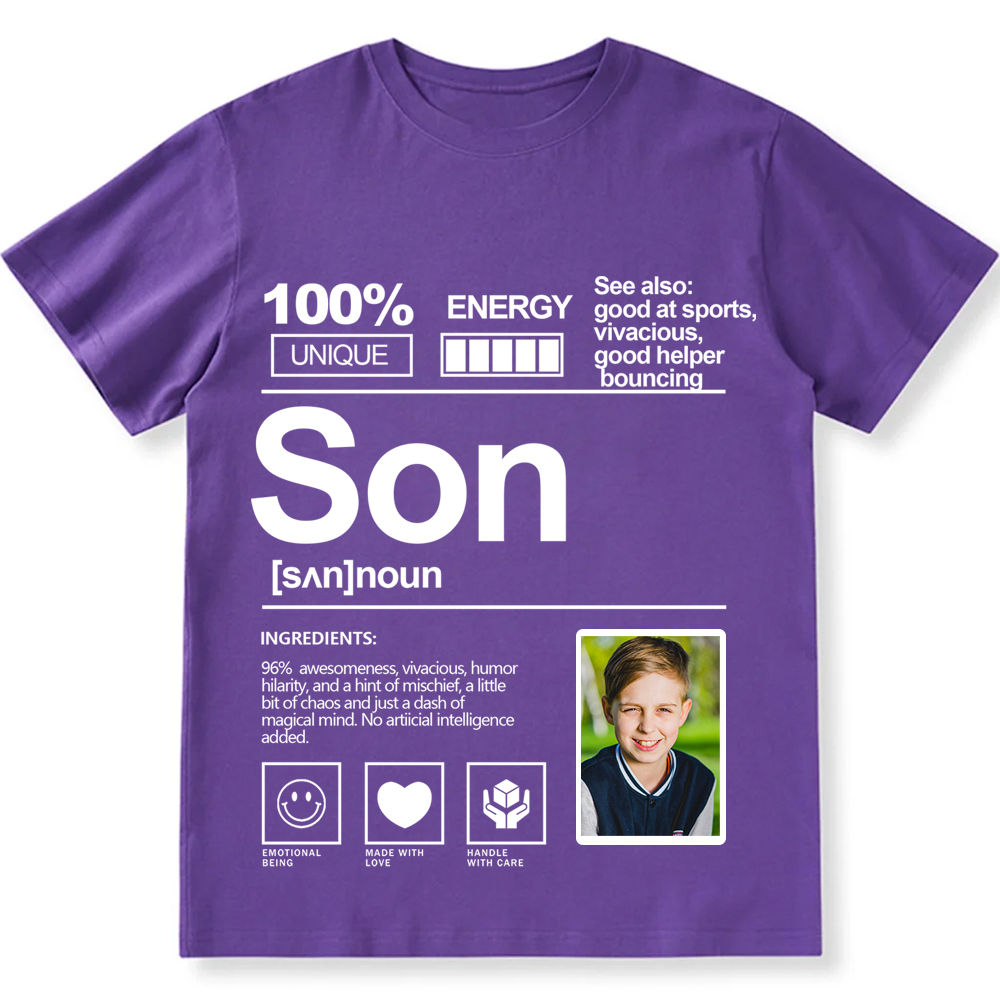 Addcustom  Photo Son Personalized Custom Unisex Fit T-Shirt wearishow