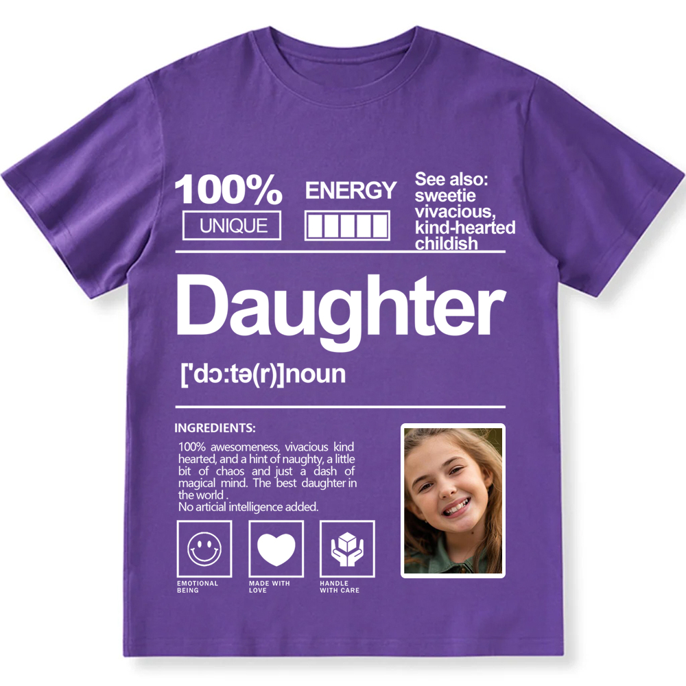 Addcustom  Photo Dauthter Personalized Custom Unisex Fit T-Shirt wearishow
