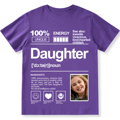 Addcustom  Photo Dauthter Personalized Custom Unisex Fit T-Shirt wearishow
