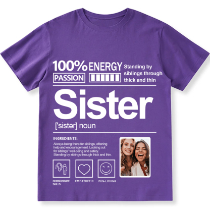Addcustom  Photo Sister Personalized Custom Unisex Fit T-Shirt wearishow